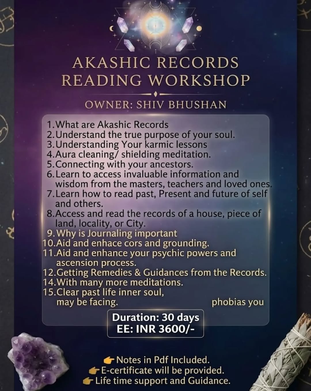 Akashic Records Reading Workshop poster